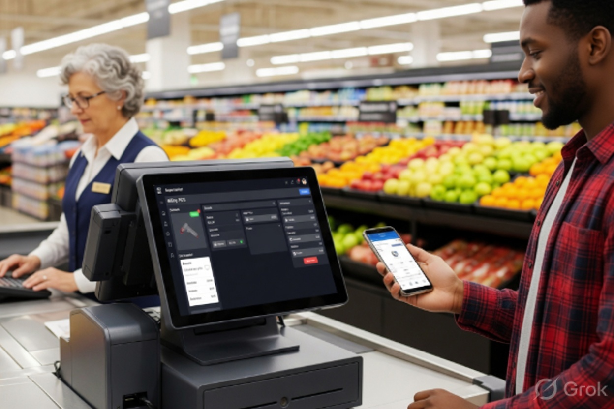 VYONA POS cashier counter with POS billing software